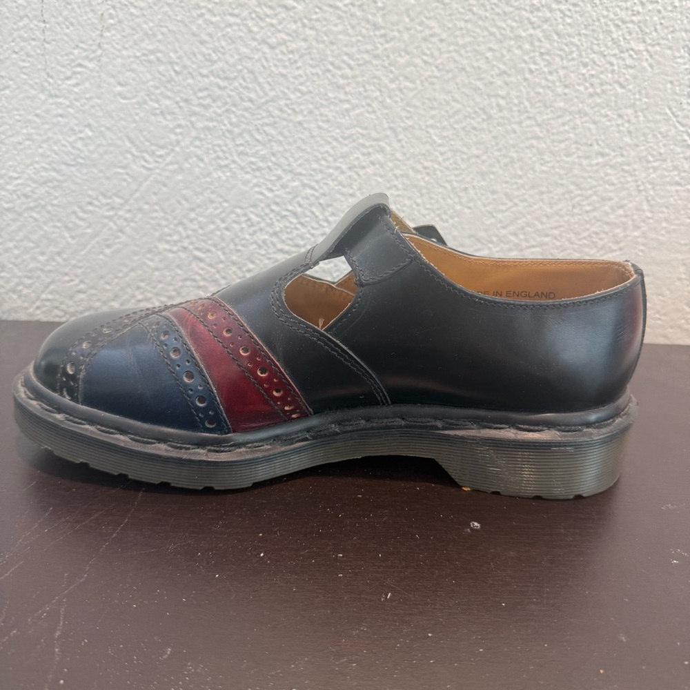Dr Martens Vintage US 8 Mary Jane Platform Tri Color T Bar Shoes Y2K 90 Rare - Picture 3 of 10